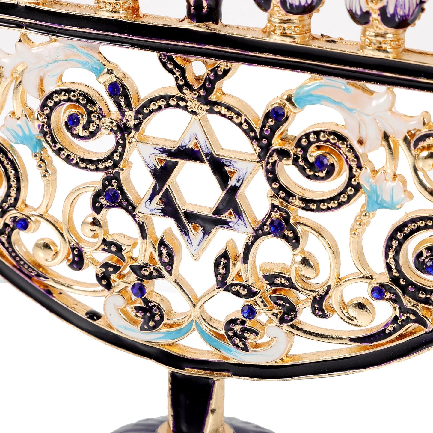 Elegant Metal Holder Decorative Judaica Menorah Hanukkah Stick For Home Party Office Romantic Atmosphere