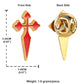 Cottvott 5Pcs/Lot Religious Red St.James Cross Brooch Church Prayer Group keepsake Sacraments Baptism Confirmation Pins Jewelry