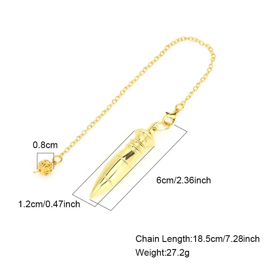 Cone 100% Copper Brass Metal Pendant Pendulum for Divination Dowsing Reiki Healing Egyptian Isis Pendulos Professional  A001