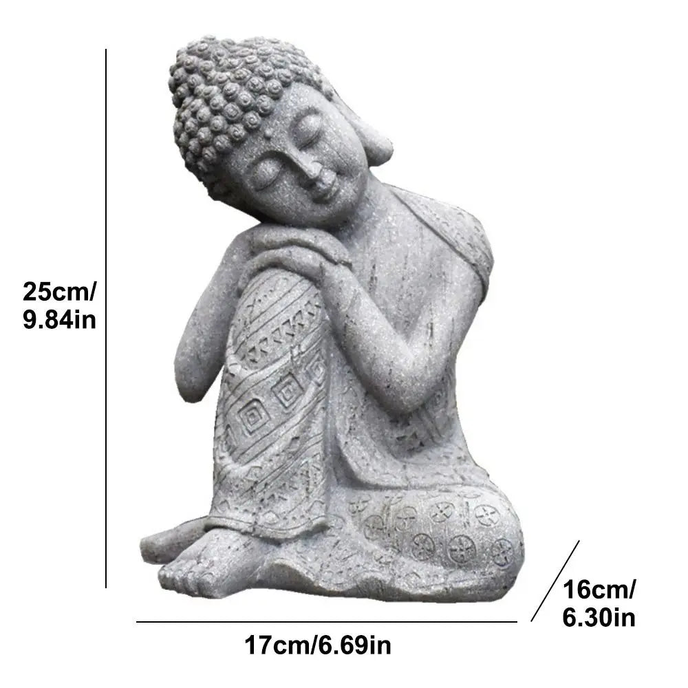 Office Table 9.84inch Buddha Statue Resin Large Meditation Buddha Buddha Figurine for Living Room