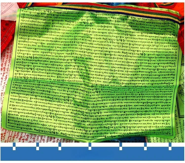 Tibetan Buddhism Satin Prayer Flags 5 Color Prayer Flags Xizang Longda Prayer Flag Decor Pray for Happiness Health Fengma Flag