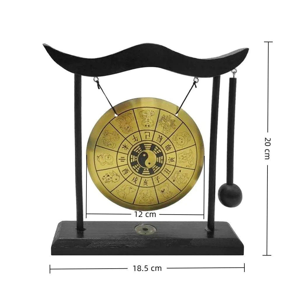 Desktop Mini Desktop Gong With Mallet Zen Art Percussion Instruments Chinese Gossip Chart