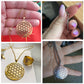 Flower of Life Sacred Geometry Necklace Stainless Steel Mandala Neck Chain Women Men Vintage Universal Spiritual Jewelry
