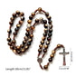 Vintage Rosary Catholic Prayer Beads Necklace Christ Jesus for Cross Pendant Necklace Beaded Religious Jewelry Gift