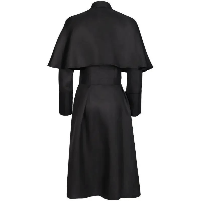Medieval Priest Costume Catholic Church Religious Roman Retro Pope Pastor Father Mass Missionary Robe Clergy Cassock Full Sets$