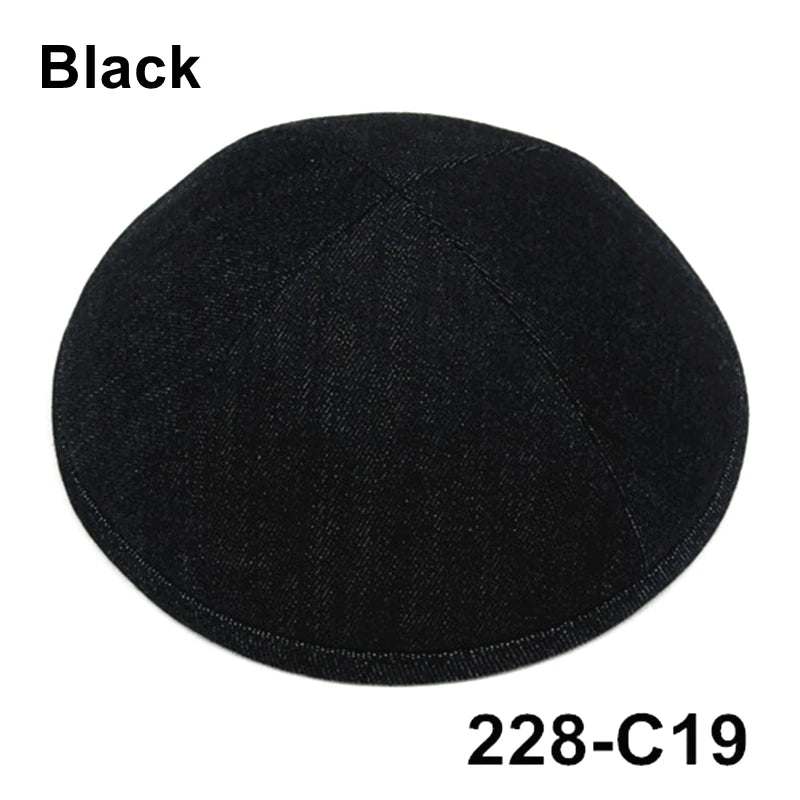 GIU 19cm Jewish Jean Denim Kippo Hats Caps Skullies Beaniest Kipa Yarmulke Kippah Dome For Wedding And Events