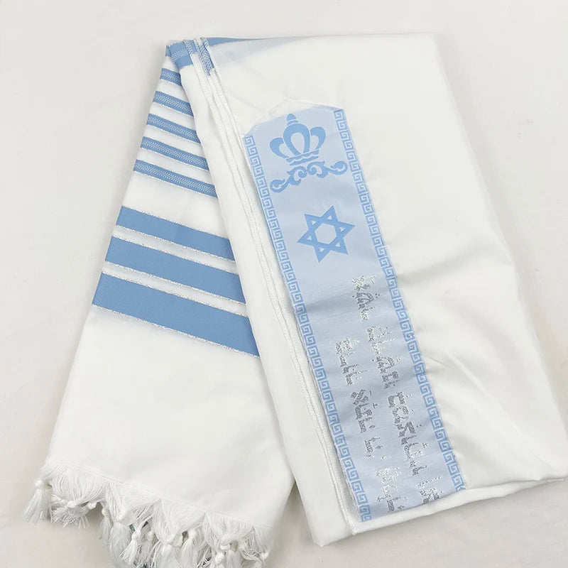 Judaica Israel Jewish Talit Black Polyester Large Size Gadol Prayer Shawl Tallit With Bag 140x190cm