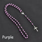 Fashion Vintage Crucifix Virgin Mary Pendant Cross Necklace Jesus Rosary Beads Chain
