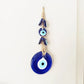 Evil Eye Glass Blue Turkish Evil Eye Pendant Wall Hanging Crystal Beads for Home Decor Living Room Wall Decoration Amulet Gift