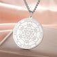 Dawapara Metatron Cube Necklace Stainless Steel Sacred Geometry Archangel Metatron Medal Pendant Protection Talisman
