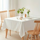 White Table Cloth Waterproof Anti Scratch Polyester Tablecloth Decorative Washable Fabric Table Cover Home Dining Buffet Party
