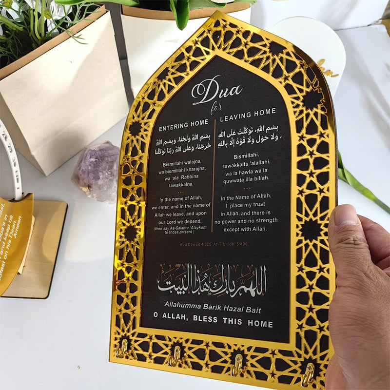 Elegant Islamic Decors Key Rack Stylish Key Organizers Hook with Islamic Motifs for Functional Home Decoration