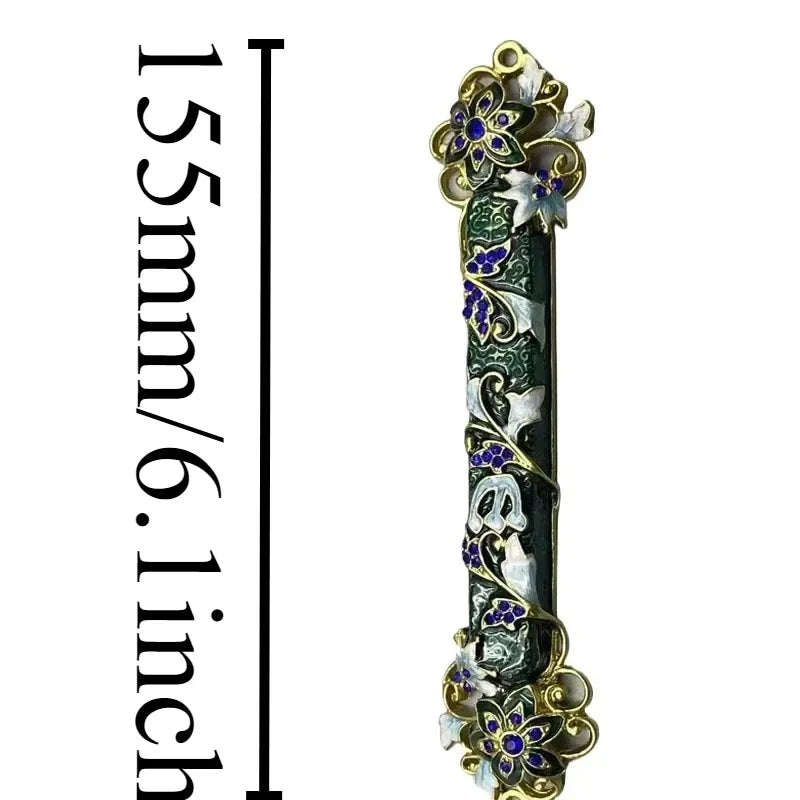 Handcrafted Enamel & Alloy Mezuzah Case with Kosher Scroll, Elegant Judaica Gift for Home Blessing & Doorpost Protection