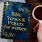 1PC Navy Blue Christian Spiral Notebook, Gold Foil Cross & Floral Bible Verse Journal, Women's Prayer & Gratitude Planner For Of