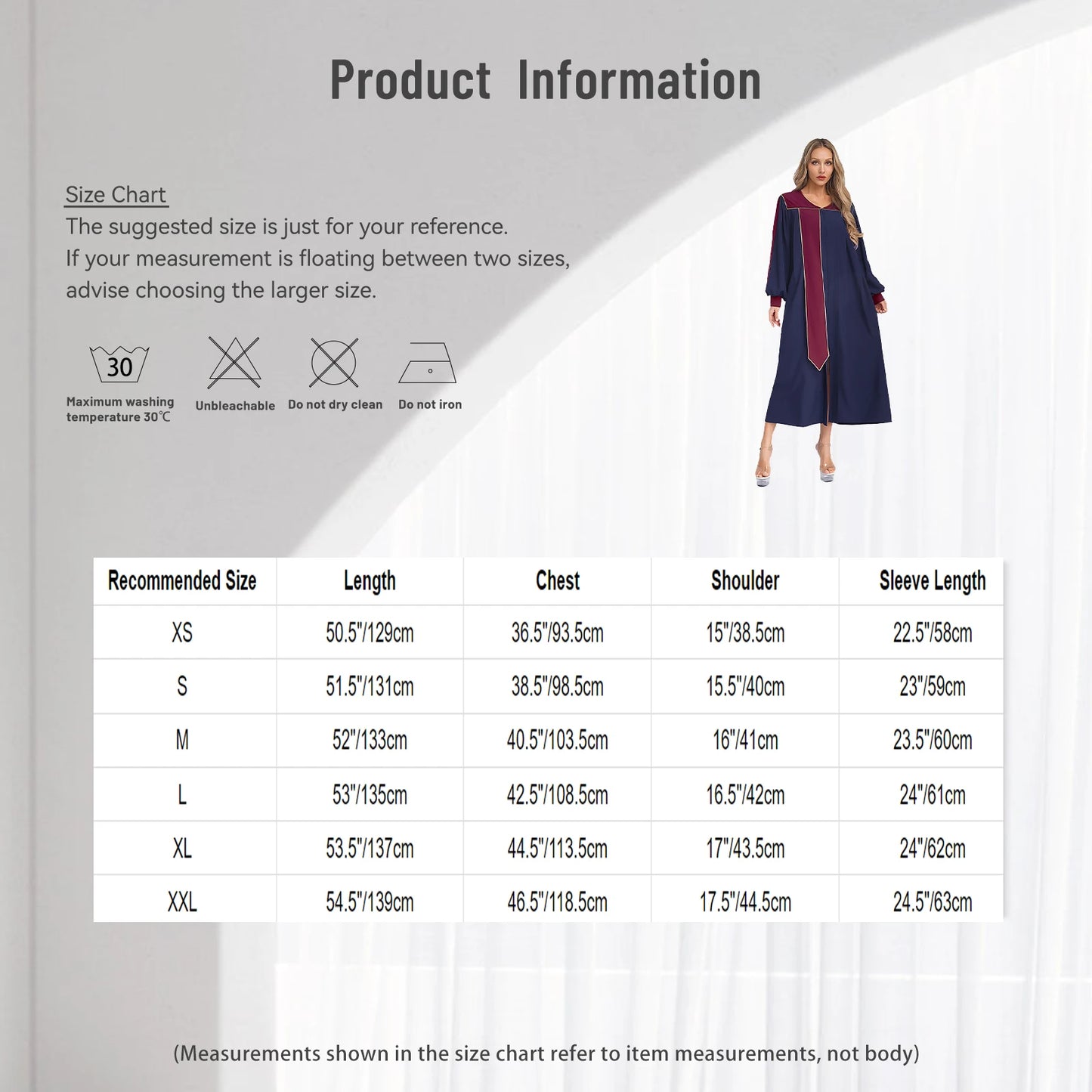 Women Church Clergy Robe Baptism Confirmation Officiant Costume Priest Preacher Dresses Choir Performance Praise Worship Dress