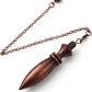 Silver Color Copper Metal Pendulum for Dowsing Divination Energy Reiki Healing Pointed Meditation Witch Spiritual Pendulos X092