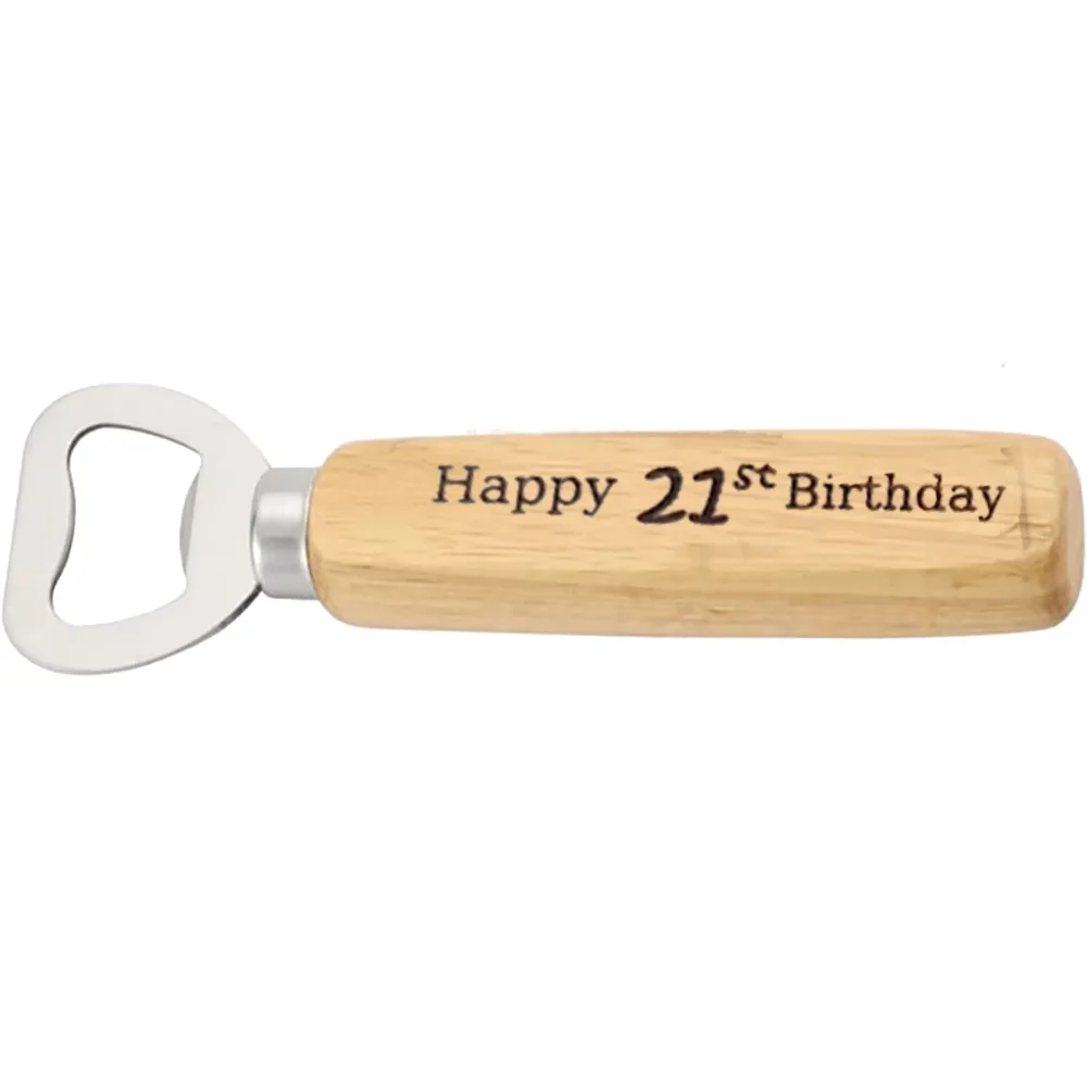 Birthday Bottle Opener 18th 21st 30th 40th 50th 60th Wood Beer Bottle Opener Fathers Day Birthday Party Gift Home Table Decorate