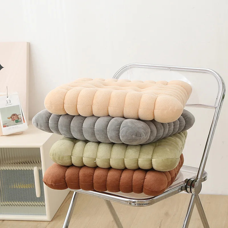 Thickened Cushion with Cushion and Biscuit Long Sitting Cushion Tatami Mat Practical Floor Mat for Homestays Rectangular Cushion