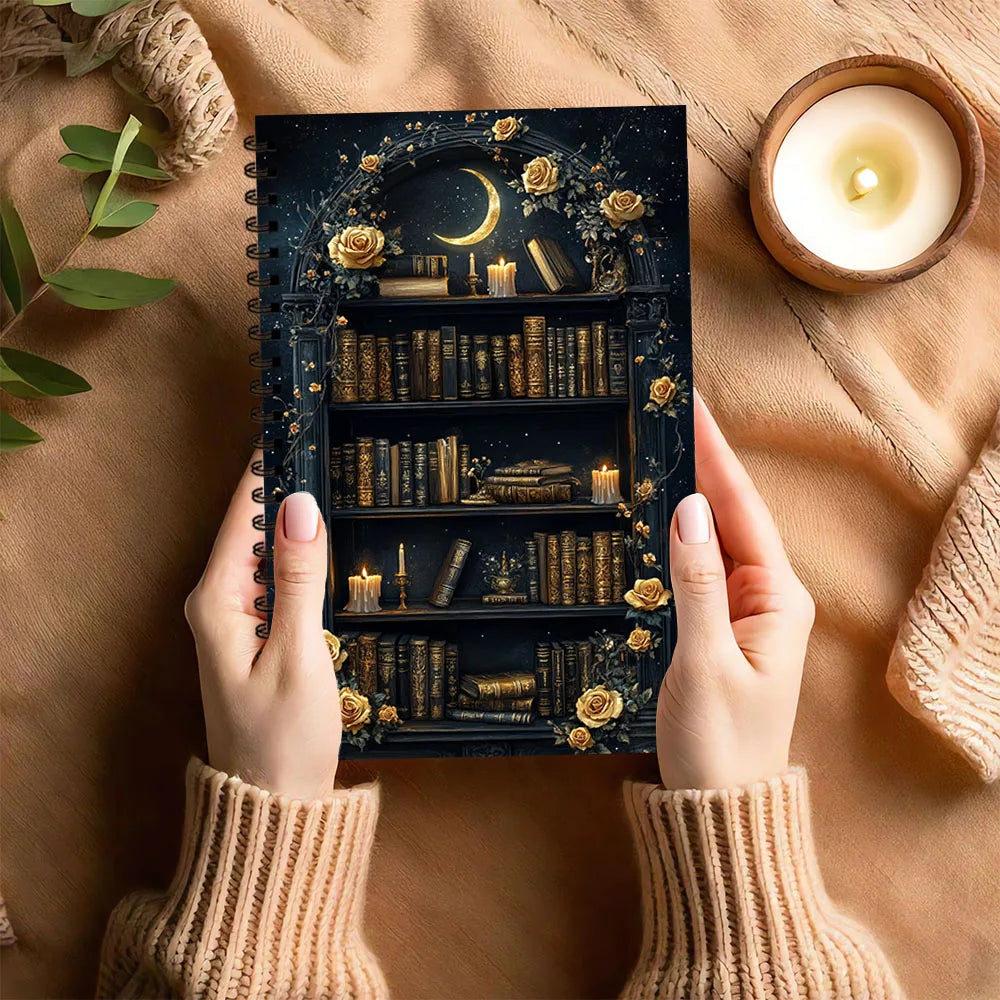 Starry Night Library Notebook,Journal,Blank Lined Pages,Gift for Note-Taking,Inspiring for Men and Women, Perfect for Students