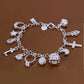 Hot Sale 925 Sterling Silver Chain Solid Bracelet for Women Mens Charm Party Gift Wedding Fashion Jewelry