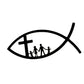 Car Sticker Motorcycle PVC Decals Christian Fish Jesus Family Cross Church Decorative Stickers Creative Decor Accessories #JT01