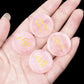 4Pcs Natural Lapis Lazuli Stones Engraved Chakra Symbols Polished Palm Stones for Reiki Crystal Healing Balancing