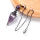 Natural Stone Spirit Pendulum Pendant Latticed Chain Energy Luck Mysterious Reiki Resin For Jewelry Making Accessories Necklaces
