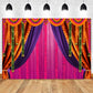 Indian Traditional Photography Background Marigold Green Leaf Hindu Indian Wedding Holi Flowers Garland Anniversary Backdrops