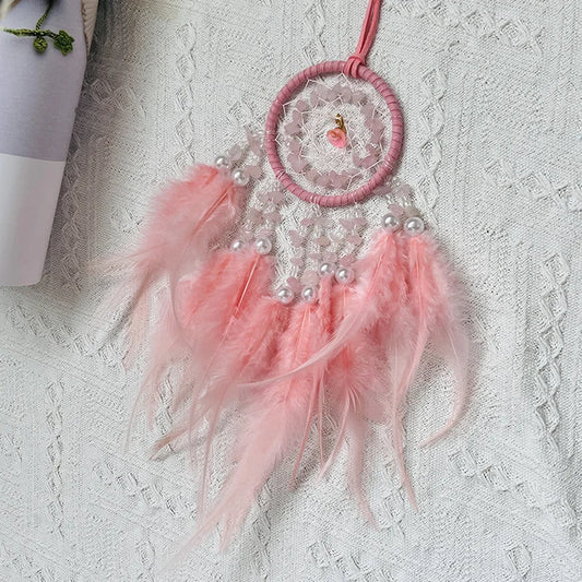 Car Interior Backpack Pendant Dream Catcher Crystal Stone Exquisite Interior Pendant Feather Dream Catcher Wind Chimes