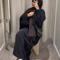 Eid Modest Dress for Women Abaya Lace-up Sleeve Morocco Party Dresses Ramadan Vestidos Largos Kaftan Islam Dubai Arab Long Robe