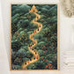Hindu God Spiritual Serene Forest Temple Scene Indian Nature&Wildlife Poster Canvas Painting Wall Art Pictures Home Decor