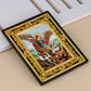 Immaculate Heart Virgin Mary St.Michael Icons Figurine Holy Family Icon Square Frame Church Home Tabletop Decoration Collection