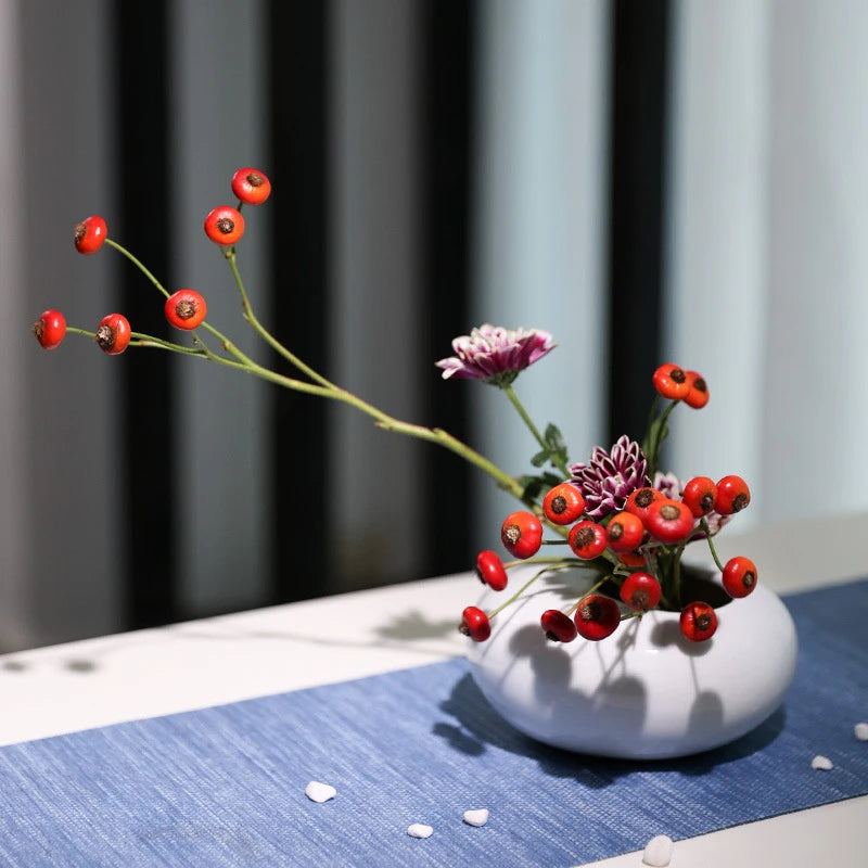 Ceramic Vase Japanese Style Ikebana Kenzan Zen Tea Ceremony Tea Table Flower Arrangement Vase Floral Art Fixed Arranging Tool