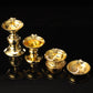 Golden Oil Lamp For Buddha With Glass Windproof Cover,Metal Buddhist Lantern Burner,Religious Candlestick Item
