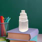 Selenite Tower Lamp Quartz Crystal Ornaments Craft Reiki Healing Home Decoration