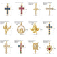 Goth Cross Chrams for Jewelry Making Supplies Golden Angel Charm Stainless Steel Long Chain Dijes Diy Necklace Earring Bracelet
