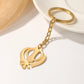Punjabi Sikh Gold Keychain Pendant Gift 18K Stainless Steel Believer Faith Master Unique Symbol Religious Jewelry Souvenir Gift