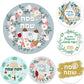 Happy Passover Jewish Holiday Stickers Labels Hebrew Celebration Stickers Flower Decoration