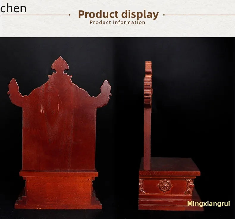 CZ Wood Shrine Carved Eight Auspicious Offerings Altar Buddha Altar Detachable Retro Ornament Buddha Statue Buddha Hall