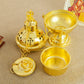 HTISOK Eastern Orthodox Church Censer with Bells Gold Plated Hanging Incense Burner Church Home Decoration Orthodox Censer
