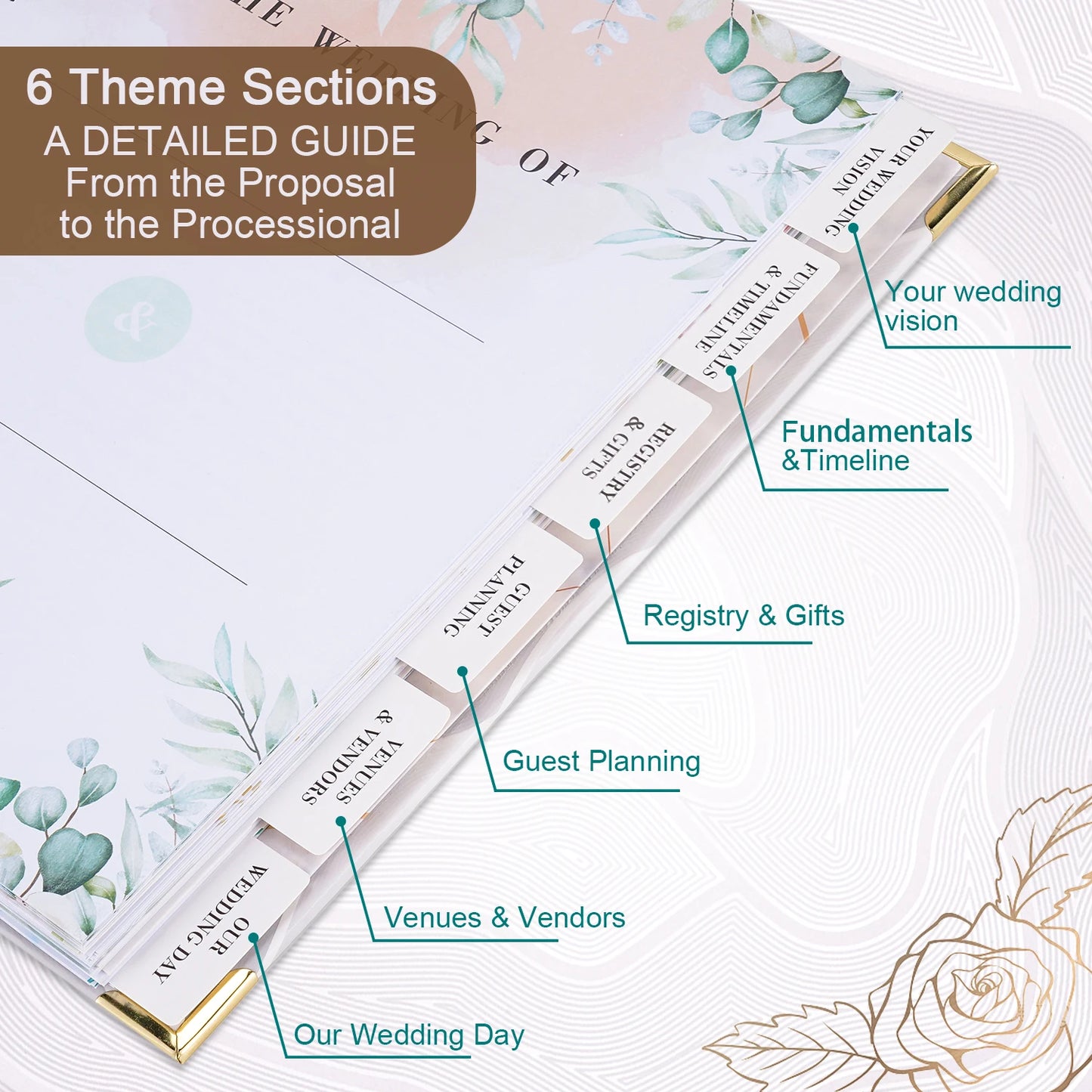 188pages Wedding Plan Book Hardcover Wedding Planner Notebook Bridal Organizer Coil Flip Book Calendar Diary Love Witness Gift