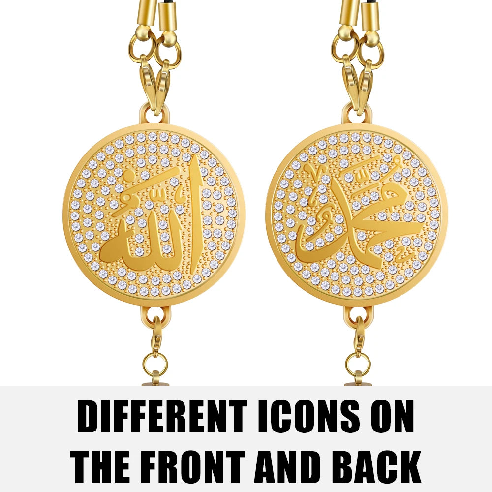 Car Hanging Pendent Arabic Muslim Islamic God Allah Badges Logo Auto Interior Rearview Mirror Ornaments Decoraction Accessories