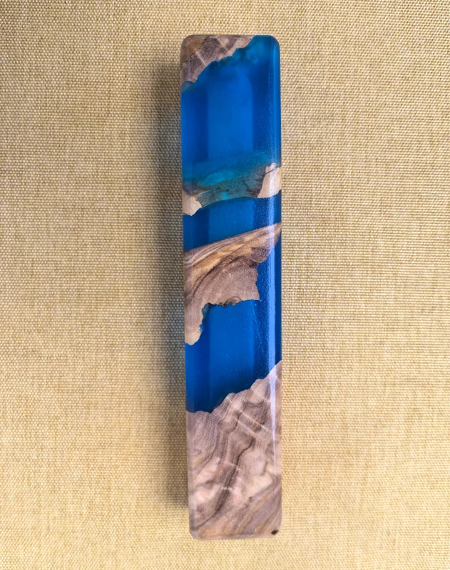 Mezuzah Case for Door, Handcrafted Resin and Olive Wood mezzuzah case,Wood Mezuzah Case for Mezuzah Scroll, Mezuzah Cases,