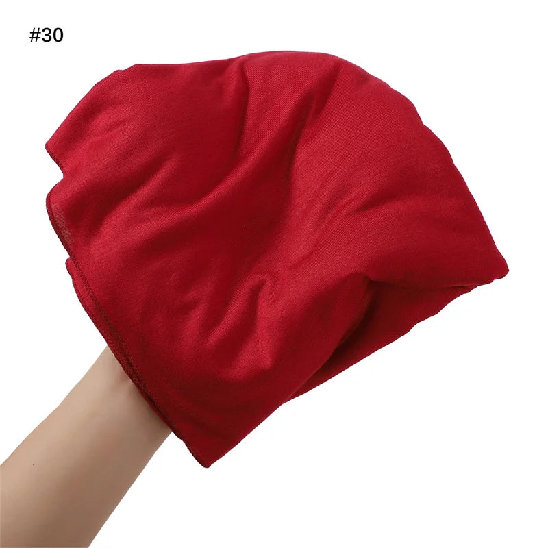 80*180cm Modal Rayon Cotton Muslim Jersey Hijab Women Solid Color Scarf Ramadan Long Shawl Plain Soft Turban Wraps Headband