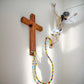 Bungee Jesus Crucifix Wall Art Decor Jumping Jesus Resin Figurine Decorative Jesus Resin Craft Statues for Home Church Living