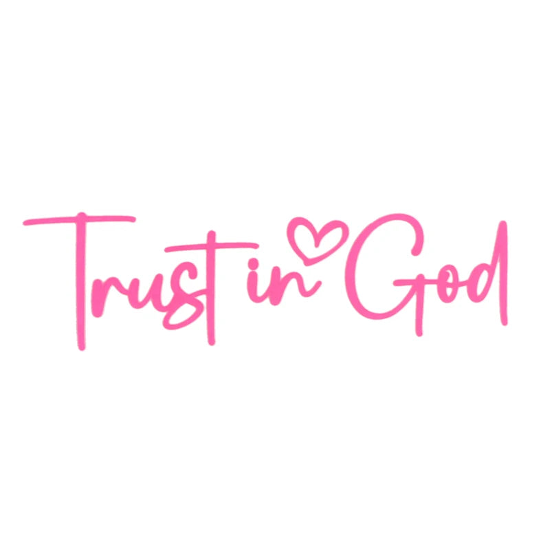Trust In God Mirror Decal, Car Decals For Women, Faith Mirror Decal, Cute Vinyl Decal, Christian Car Mirror Decal, Religious Car