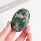 1pc Natural Crystal Moss Agate Palm Stone Reiki Healing Oval Pocket Palm Worry Stone Yoga Meditation Spiritual Healing Gem