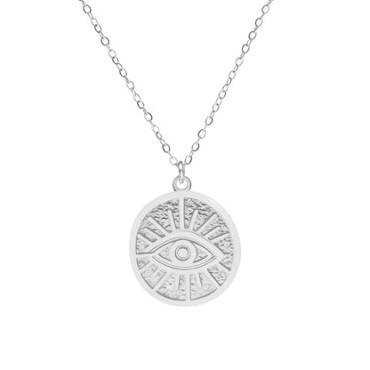 Chamica 18k Gold Plated  Trendy Dainty Charm Evil Eye Waterproof Delicate Necklace for Women Lucky Protection Jewelry Best Gift