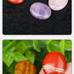 JH18-1 5/10Pcs Natural Crystal Palm Stone, 2cm Oval Shaped Raw Gemstone for Handheld Worry Stone Reiki Healing Massage Decor