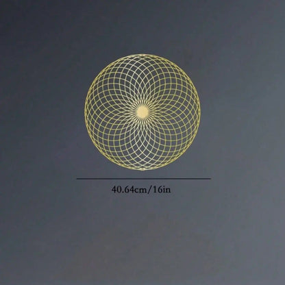 Sacred Geometry Wall Art Yantra Mandala Metal Sculpture Zen Home Decor Spiritual Meditation Gift